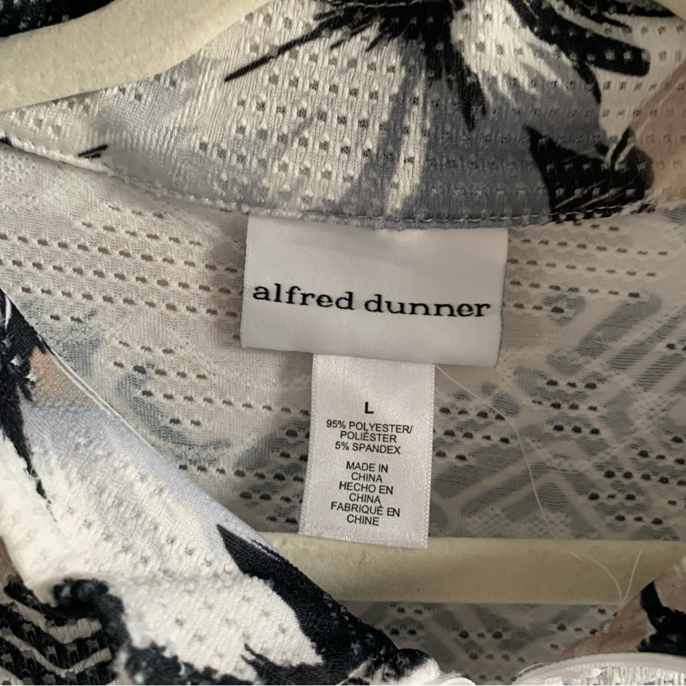 Alfred Dunner Floral Zip Up Sweater Size Large - Picture 9 of 12